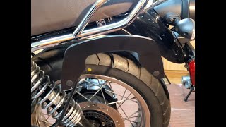 Hepco and Becker Saddle Bag C Bow Kit Installation on a Moto Guzzi V7 Special [upl. by Elok]