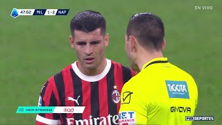 🚨 GOL ANULADO A MORATA  AC Milan vs Napoli  Jornada 10  Serie A 2024 [upl. by Ogren]