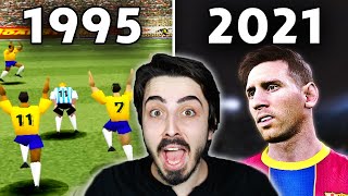 ESKİDEN YENİYE TÜM PES OYUNLARI ŞU DEĞİŞİME BAK  PES 95  PES 2021 [upl. by Aleak]