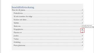 Lektion Word Innehållsförteckning del 2 [upl. by Eelyk]