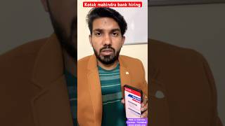 Kotak mahindra bank hiring in Faridabad  walk interview details careeradvisor24 live reels [upl. by Tilda980]