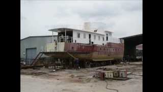 Construction of a 30m yacht at Vuot Song Shipyard [upl. by Barren]