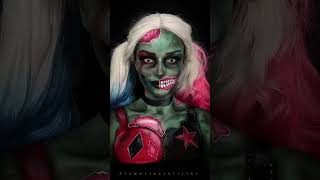 Harley Quinn as a Zombie  sammyjosartistry x Coloured Contacts [upl. by Emmett]