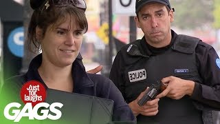 Cop Shoots Himself in the Foot with Gun Prank [upl. by Keeryt]