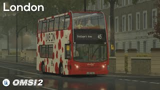 London Poppy Appeal Route 415  OMSI 2 [upl. by Assirrac784]