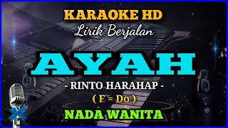 AYAH  KARAOKE NOSTALGIA  RINTO HARAHAP  NADA WANITA  Key F  Do [upl. by Portwin]