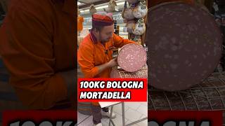 La Regina mortadella di Bologna da 100kg food salumeria foodblog cibo ciboitaliano [upl. by Iosep423]