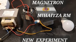 New Experiment with MAGNETRON 02072023 MAGNETRON Microwave lightbulb Radiation Very Dangerous [upl. by Nylaj]