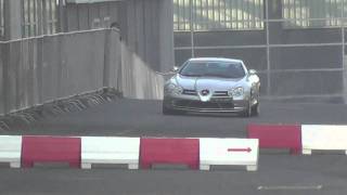 MercedesBenz SLR McLaren Acceleration Burnout amp Drifting [upl. by Eelrahc]