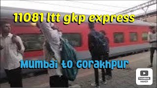 Ltt Gkp Express  11081  Lokmanyatilak T to Gorakhpur Junction at Kalyan junction [upl. by Eiramanna]