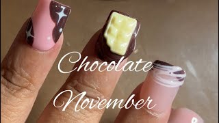 🍫 Chocolate November  Nails [upl. by Ellenij]