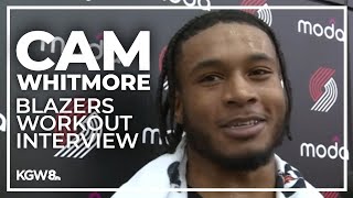 Cam Whitmore Blazers workout interview I can definitely live in Portland [upl. by Dnalyk]