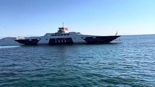 DOUBLE ENDED FERRY BOAT THASSOS 2 TO THASSOS PORT [upl. by Neimad534]