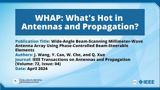 WideAngle BeamScanning MillimeterWave Antenna Array Using PhaseControlled BeamSteerable Elements [upl. by Idnahc983]