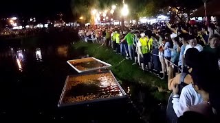 THROWING MANDARIN ORANGES 2023 CHINESE NEW YEAR CELEBRATIONS ON CHAP GOH MEI [upl. by Enyrhtak]