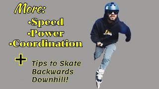 Uphill Sprints on Inline Skates inlineskating rollerblading skate sprints [upl. by Amihc528]