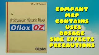 Oflox oz tablet uses benefit dosage side effects [upl. by Gniliem]