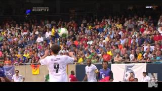 Matt Eliason bicycle kick goal  Messi and Friends Chicago [upl. by Hertha]