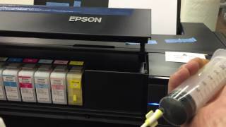 Refilling instruction of Epson P800 by InkJetCarts [upl. by Annawt]