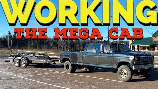 BILLY BIG RIG Hauling loads and trailers with the homemade crew cab ford MEGA CAB goes to work [upl. by Nerrual570]