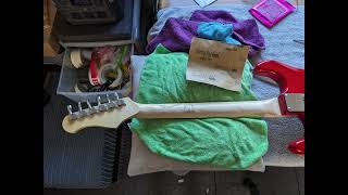 Transforming a Budget friendly RockJam Strat From Stock to RockJam Star [upl. by Latonia]