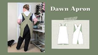 Cross Back Apron Tutorial  Dawn Apron PDF Pattern [upl. by Bahr544]