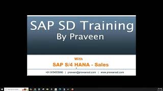 SAP SD Training By Praveen  SAP SD Pricing Configuration  S4 HANA Sales Training [upl. by Arec]