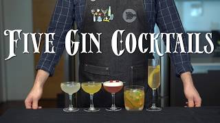 The 5 Easiest GIN Cocktails to Make at Home [upl. by Inavihs]