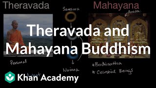 Theravada and Mahayana Buddhism  World History  Khan Academy [upl. by Esidnac]