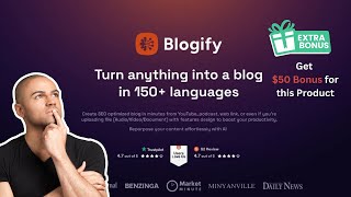 Blogify Review Turn Anything into Blog with AI  Appsumo Lifetime Deal [upl. by Ordnazil]