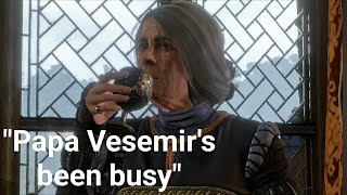 Witcher 3  Meet Vesemirs old flame and his response [upl. by Cazzie]