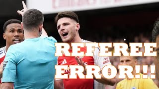 REFEREE ERROR WORST OFFICIATING IN EPL ARSENAL VS BRIGHTON [upl. by Dahs]