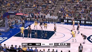 NBA 2K25 Gameday Mode  LAKERS vs MAVERICKS FULL GAME HIGHLIGHTS [upl. by Konstance]