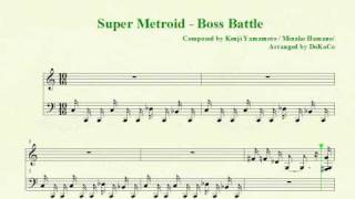 Ridley Super Metroid Theme Sheet Music Piano [upl. by Divadleahcim]