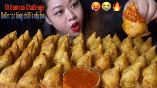 50 SAMOSA EATING CHALLENGE  SAMOSA CHALLENGE  FOOD CHALLENGE  FOOD EATING SHOW  ASMR MUKBANG [upl. by Htidra]