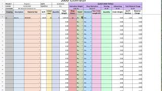 Structural Steel Estimating Spreadsheet SMALL FABRICATORS ONLY [upl. by Arrait]