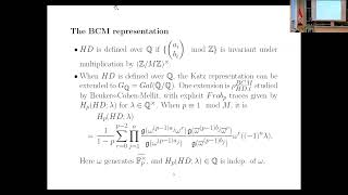 Hypergeometric functions Galois representations and modular forms [upl. by Ecam]