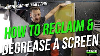 Tips for Reclaiming and Degreasing Screen Printing Frames  How To Screen Print [upl. by Anuat]