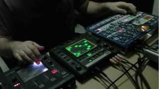 Urgency and Chaos Korg EMX1SD Kaossilator Pro Kaoss Pad Quad [upl. by Noseaj94]