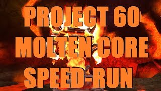 Bajheera  MOLTEN CORE SPEEDRUN Project 60  Level 60 Warrior Vanilla WoW Raid [upl. by Yhtommit441]