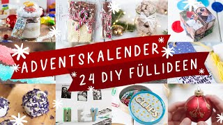 ADVENTSKALENDER befüllen  24 Ideen den Adventskalender mit DIY Geschenken selber machen [upl. by Sidonia695]