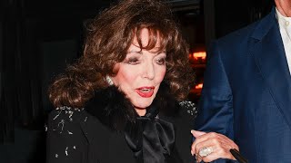 Joan Collins oozes elegance during date night with Percy in West Hollywood [upl. by Eeryk]