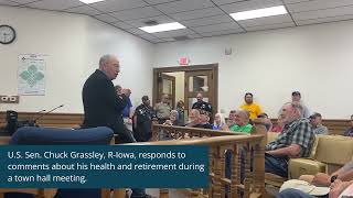 Sen Chuck Grassley speaks on his health during town hall meeting [upl. by Cung]