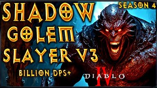 S4 V3 Lazy BILLION DPS Shadow Golem Slayer  Summoner Necromancer Build Diablo 4 [upl. by Anailuj]