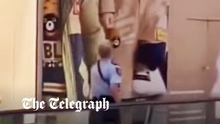 Hero policewoman runs to confront Sydney knife attacker [upl. by Keelin]