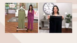 AnyBody Cozy Knit Wide Leg Pants with Foldover Waistband on QVC [upl. by Claiborne]