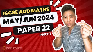 6a 060622MJ24 part 1 Q16  MAYJUN 2024 VARIANT 22  IGCSE ADDITIONAL MATHS MARKING SCHEME ⭐️ [upl. by Franciska301]