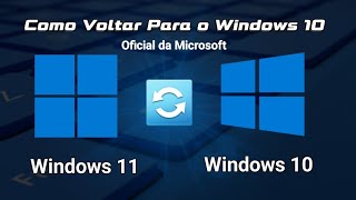 Como voltar para o Windows 10 Oficial da Microsoft 💿 [upl. by Yltneb]