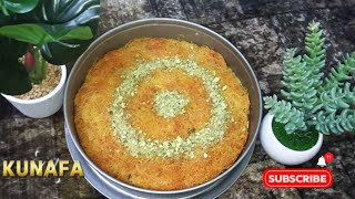 Kunafa with cheese kunafa with cream  kunafa simple and easy recipe  Arabian dessert [upl. by Floris]