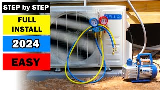 Della Mini Split AC Installation Step By Step 2024  Total Installation [upl. by Proudlove]